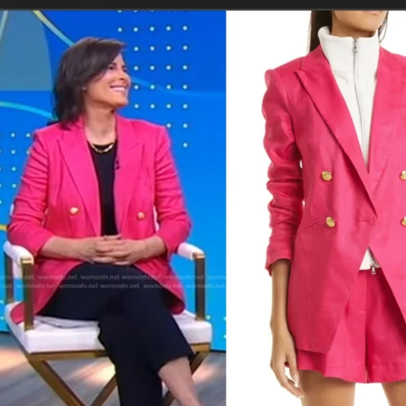 NWOT Veronica Beard Hirsh Pink Dickey Jacket Blazer Size 6 Celebrity Linen - Picture 6 of 16